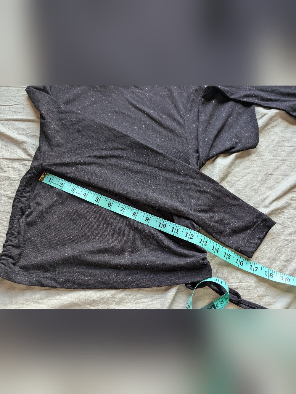 All Saints Beta Shimmer Top W4 US Black/Metallic - Picture 9 of 9
